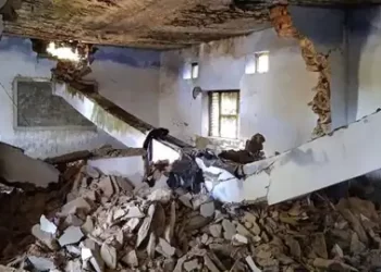 बारिश से अदालीखाल स्कूल के दो कमरे क्षतिग्रस्त