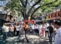 भर्ती घोटालों के विरोध में रुद्रप्रयाग कॉंग्रेस ने प्रदेश सरकार का फूंका पुतला