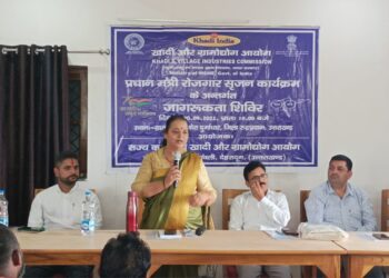 प्रधानमंत्री रोजगार सृजन कार्यक्रम के तहत तल्लानागपुर क्षेत्र के ग्रामसभा बोरा में लगाया गया शिविर