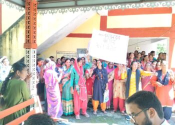 अंकिता को न्याय दिलाने को लेकर आदिबद्री में प्रदर्शन