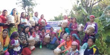 महिलाओं को स्वरोजगार से जोड़ने के लिये मशरूम उत्पादन का दिया जा रहा प्रशिक्षण