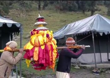 तृतीय केदार बाबा तुंगनाथ की डोली अपने द्वितीय रात्रि पड़ाव भनकुण्ड के लिये हुई रवाना