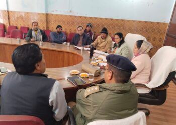 12 जनवरी से गुलाबराय मैदान मे लगने वाले रुद्रनाथ महोत्सव की तैयारियों को लेकर आयोजित हुई बैठक