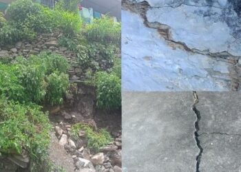31 साल से हो रहा इस गांव मे भू-धंसाव,घरों में पड़ीं दरारें,धंस रहे खेत