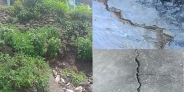 31 साल से हो रहा इस गांव मे भू-धंसाव,घरों में पड़ीं दरारें,धंस रहे खेत