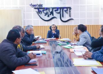 विकास योजनाओं की घोषणाओ के सफल क्रियान्वयन के लिये डीएम मयूर दीक्षित ने ली बैठक