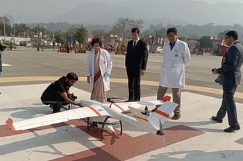 टीबी की दवा लेकर टिहरी पहुंचा ड्रोन, सफल ट्रायल करने वाला देश का पहला एम्स बना ऋषिकेश