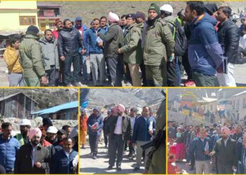 मुख्य सचिव एसएस संधू पहुंचे केदारनाथ,किया स्थलीय निरीक्षण