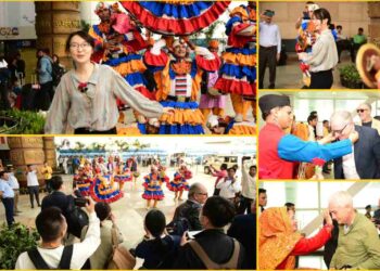 G-20 के लिए पहुँचने लगे विदेशी मेहमान, जॉलीग्रांट एयरपोर्ट पर पारंपरिक रूप से हुआ स्वागत, छोलिया दल के साथ विदेशी मेहमान भी जमकर झूमे