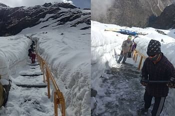 दो दिन बाद शुरू हुई हेमकुंड साहिब यात्रा, कड़ाके के ठंड के बीच 1400 तीर्थयात्री हुए रवाना