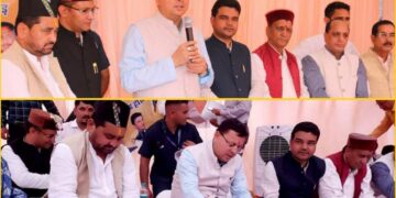 सीएम धामी का उत्तरकाशी दौरा, कार्यकर्ताओ के साथ अपना टिफिन किया साँझा