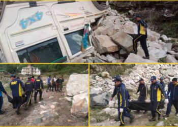 यहाँ यूटिलिटी वाहन दुर्घटनाग्रस्त,एक की मौत