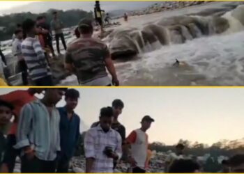 रामनगर में कोसी नदी के तेज बहाव में युवक लापता