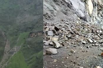हाथी पर्वत पर हुआ भूस्खलन, तेज आवाज के साथ पहाड़ी से गिरा मलबा, दहशत में आए जोशीमठ के लोग