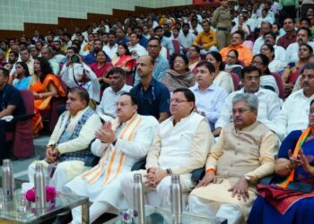 मुख्यमंत्री धामी ने राष्ट्रीय अध्यक्ष नड्डा के संग सुनी पीएम की मन की बात