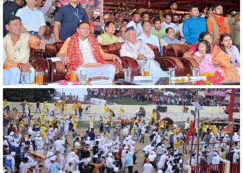 देवीधुरा बगवाल मेले में पहुंचे मुख्यमंत्री पुष्कर धामी