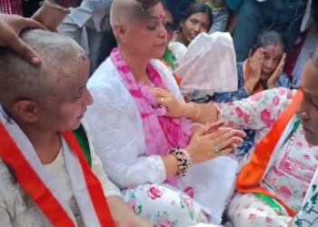 महिला नेत्री के मुंडन पर राजनीति, बीजेपी ने उठाए सवाल बताया सनातन का अपमान