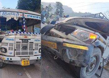 चारधाम हाईवे पर हुआ हादसा, बस-बोलोरो की भिड़ंत में दो यात्रियों की मौत