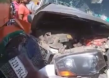 बड़ा हादसा होने से टला ! स्कॉर्पियो से टकराई बस