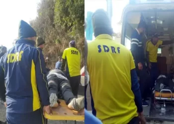 यहां गहरी खाई में जा गिरी कार