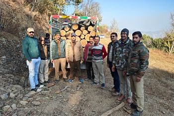 चकराता वन प्रभाग में नहीं रुक रहा पेड़ों का अवैध कटान, माख्टी में खेतों में मिली देवदार की 22 डाट