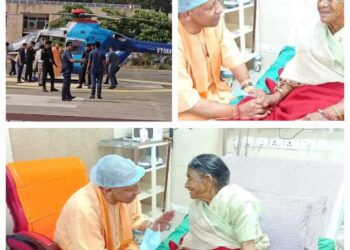 ऋषिकेश एम्स में अपनी मां से मिलने पहुंचे उत्तरप्रदेश के सीएम योगी आदित्यनाथ