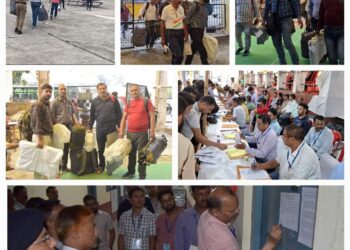 मतदान कराने के बाद सकुशल लौटी सभी पोलिंग पार्टियां,सड़क अवरूद्व होने पर चार पोलिंग पार्टियों को हेली से पहुंचाया गया गोपेश्वर