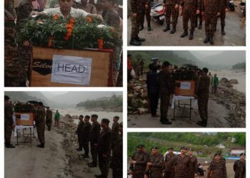 असम राईफल के जवान का लंबी बीमारी के बाद हुआ निधन,सैन्य सम्मान के साथ हुआ अंतिम संस्कार