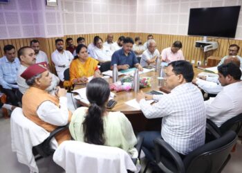 राज्य आपदा प्रबंधन उपाध्यक्ष विनय रूहेला ने ली बैठक