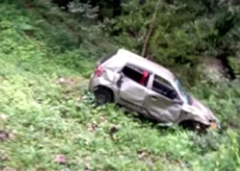 यहाँ देर सांय अनियंत्रित होकर खाई में गिरी कार! कार चालक की हुई मौत