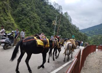 घोड़े खच्चरों व पैदल यात्रियों के लिये खुला सोनप्रयाग गौरीकुंड राजमार्ग