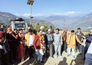 डॉ. रमेश पोखरियाल ‘निशंक’ का भव्य स्वागत, केदारनाथ विधानसभा में भाजपा की प्रचंड विजय की अपील