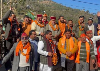 भाजपा प्रदेश अध्यक्ष महेन्द्र भट्ट ने रुद्रप्रयाग में प्रचार -प्रसार को दिया जोर