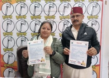 निर्दलीय मेयर प्रत्याशी  आरती भंडारी ने की प्रेस वार्ता अपना संकल्प पत्र किया जारी