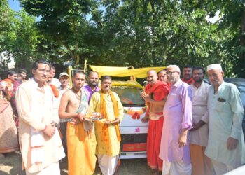 रुद्रप्रयाग में अद्वितीय भागवत ज्ञान कथा का भव्य आयोजन,पिता की स्मृति में कथा व्यास को रथ स्वरूप गाड़ी भेंट कर सभी को किया भावविभोर