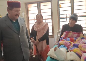 विधायक चौधरी ने जाना भालू के हमले में घायल का हाल