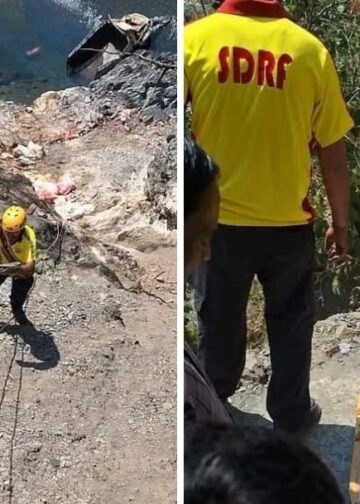 यहाँ खाई में गिरा पिकअप वाहन, चालक की हो गई