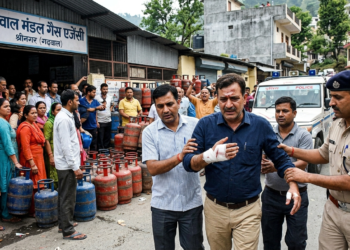 श्रीनगर में गैस एजेंसी पर विवाद, मैनेजर ने कांच से काटा हाथ