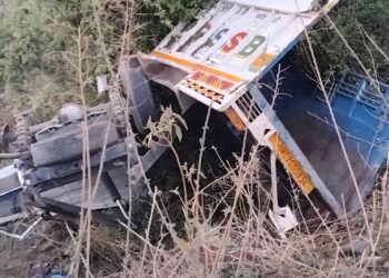 घनसाली में दर्दनाक हादसा,150 मीटर खाई में गिरी गाड़ी,चालक व घोड़े की मौत