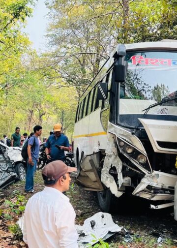 ऋषिकेश-देहरादून मार्ग पर काली मंदिर के पास दो बसों की हुई भिड़ंत