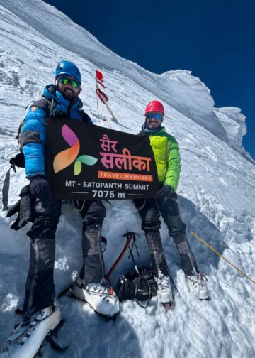 उत्तरकाशी टूरिज्म के गाइड मुनेन्द्र सिंह एवं आजाद सिंह राणा ने किया माउंट सतोपंथ (7075 मीटर) फतह