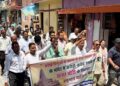 कथित चंदा अनियमितताओं के विरोध में कांग्रेस ने किया हनुमान चालीसा का पाठ