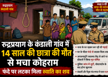 रूद्रप्रयाग जिले में 14 साल की मासूम ने दी ऐसी खबर कि दो गाँवों में पसर गया मातम, नाना के यहाँ रहकर नौ में पढ़ रही थी छात्रा